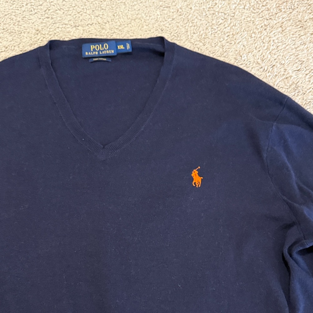 Ralph Lauren Navy Blue Pima Cotton Top